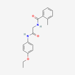 molecular formula C18H20N2O3 B4618687 N-[2-(4-ethoxyanilino)-2-oxoethyl]-2-methylbenzamide 