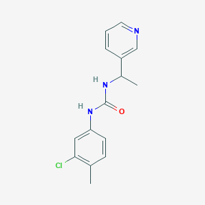 molecular formula C15H16ClN3O B4618809 N-(3-CHLORO-4-METHYLPHENYL)-N'-[1-(3-PYRIDYL)ETHYL]UREA 