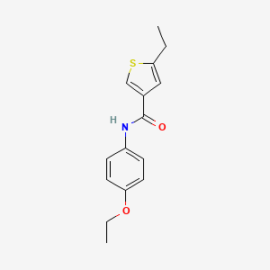 molecular formula C15H17NO2S B4618813 N-(4-ethoxyphenyl)-5-ethylthiophene-3-carboxamide 