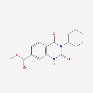 molecular formula C16H18N2O4 B4618821 Methyl 3-cyclohexyl-2,4-dioxo-1,2,3,4-tetrahydroquinazoline-7-carboxylate 