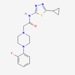 molecular formula C17H20FN5OS B4618860 N-(5-cyclopropyl-1,3,4-thiadiazol-2-yl)-2-[4-(2-fluorophenyl)piperazin-1-yl]acetamide 
