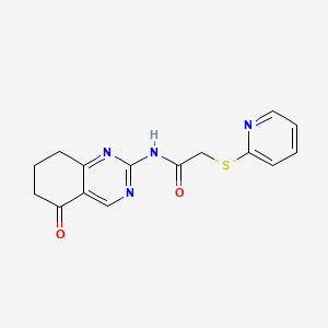 molecular formula C15H14N4O2S B4619069 N-(5-oxo-5,6,7,8-tetrahydroquinazolin-2-yl)-2-(pyridin-2-ylsulfanyl)acetamide 