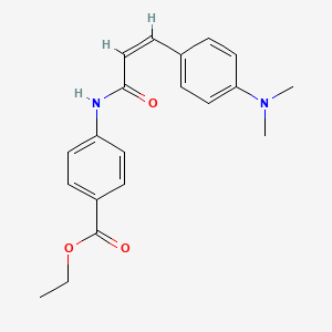 molecular formula C20H22N2O3 B4619171 ethyl 4-[[(Z)-3-[4-(dimethylamino)phenyl]prop-2-enoyl]amino]benzoate 