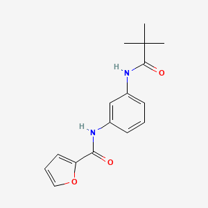 molecular formula C16H18N2O3 B4619231 N-[3-(2,2-dimethylpropanoylamino)phenyl]furan-2-carboxamide 