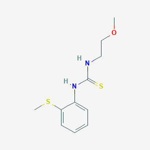 molecular formula C11H16N2OS2 B4619309 N-(2-METHOXYETHYL)-N'-[2-(METHYLSULFANYL)PHENYL]THIOUREA 