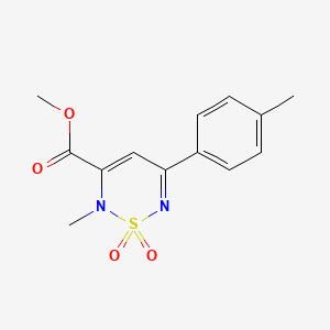 molecular formula C13H14N2O4S B4619343 methyl 2-methyl-5-(4-methylphenyl)-2H-1,2,6-thiadiazine-3-carboxylate 1,1-dioxide 