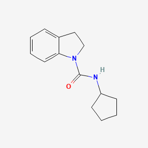 molecular formula C14H18N2O B4619400 N-cyclopentyl-1-indolinecarboxamide 