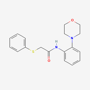 molecular formula C18H20N2O2S B4619473 N-[2-(morpholin-4-yl)phenyl]-2-(phenylsulfanyl)acetamide 