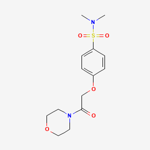 molecular formula C14H20N2O5S B4619537 N,N-DIMETHYL-4-[2-(MORPHOLIN-4-YL)-2-OXOETHOXY]BENZENE-1-SULFONAMIDE 