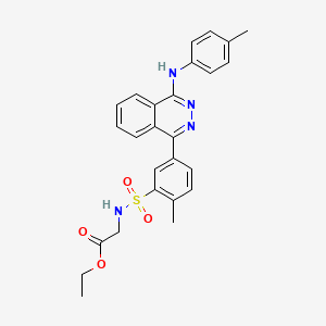 molecular formula C26H26N4O4S B4619583 ethyl N-[(2-methyl-5-{4-[(4-methylphenyl)amino]phthalazin-1-yl}phenyl)sulfonyl]glycinate 