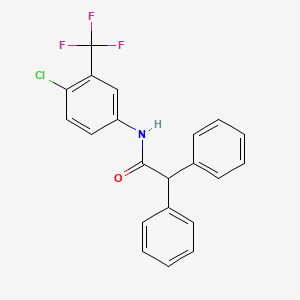 molecular formula C21H15ClF3NO B4619664 N-[4-chloro-3-(trifluoromethyl)phenyl]-2,2-diphenylacetamide 