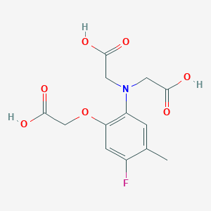 molecular formula C13H14FNO7 B046199 4-Methyl-5-fluoro-2-aminophenol-N,N,O-triacetate CAS No. 114199-96-1