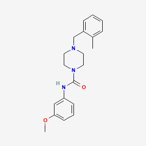 molecular formula C20H25N3O2 B4619910 N-(3-methoxyphenyl)-4-[(2-methylphenyl)methyl]piperazine-1-carboxamide 