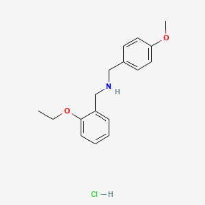 molecular formula C17H22ClNO2 B4619915 N-[(2-ethoxyphenyl)methyl]-1-(4-methoxyphenyl)methanamine;hydrochloride 