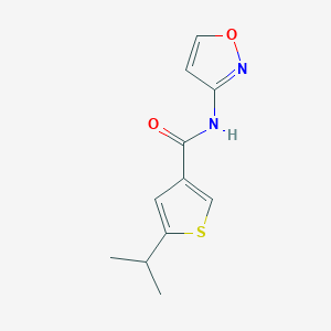 molecular formula C11H12N2O2S B4619949 N-(12-OXAZOL-3-YL)-5-(PROPAN-2-YL)THIOPHENE-3-CARBOXAMIDE 