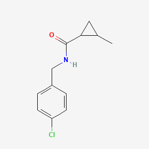 molecular formula C12H14ClNO B4620082 N-[(4-chlorophenyl)methyl]-2-methylcyclopropane-1-carboxamide 