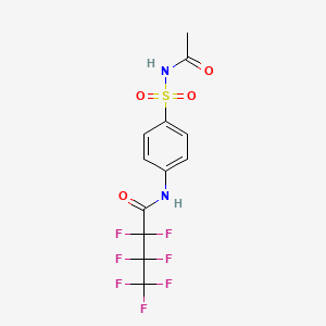 molecular formula C12H9F7N2O4S B4620244 N-[4-(acetylsulfamoyl)phenyl]-2,2,3,3,4,4,4-heptafluorobutanamide 