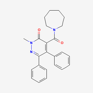 molecular formula C24H25N3O2 B4620320 4-(1-azepanylcarbonyl)-2-methyl-5,6-diphenyl-3(2H)-pyridazinone 