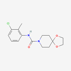molecular formula C15H19ClN2O3 B4620329 N-(3-chloro-2-methylphenyl)-1,4-dioxa-8-azaspiro[4.5]decane-8-carboxamide 