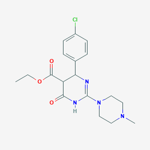 molecular formula C18H23ClN4O3 B4620579 Ethyl 6-(4-chlorophenyl)-2-(4-methylpiperazin-1-yl)-4-oxo-1,4,5,6-tetrahydropyrimidine-5-carboxylate 