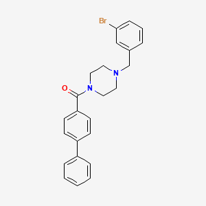 molecular formula C24H23BrN2O B4620681 Biphenyl-4-yl[4-(3-bromobenzyl)piperazin-1-yl]methanone 