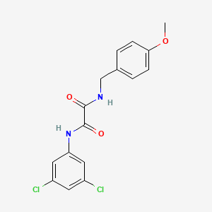 molecular formula C16H14Cl2N2O3 B4620693 N'-(3,5-dichlorophenyl)-N-[(4-methoxyphenyl)methyl]oxamide 