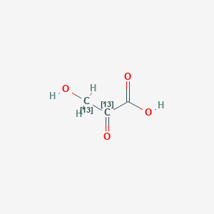 B046207 3-Hydroxy-2-oxo(2,3-13C2)propanoic acid CAS No. 131000-16-3