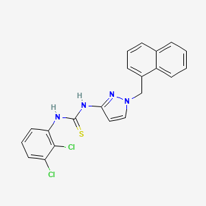 molecular formula C21H16Cl2N4S B4620763 N-(2,3-dichlorophenyl)-N'-[1-(1-naphthylmethyl)-1H-pyrazol-3-yl]thiourea 