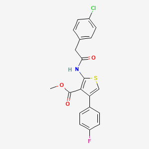 molecular formula C20H15ClFNO3S B4620808 methyl 2-{[2-(4-chlorophenyl)acetyl]amino}-4-(4-fluorophenyl)-3-thiophenecarboxylate 