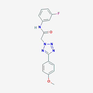 molecular formula C16H14FN5O2 B462081 N-(3-fluorophenyl)-2-[5-(4-methoxyphenyl)tetrazol-2-yl]acetamide CAS No. 429648-48-6