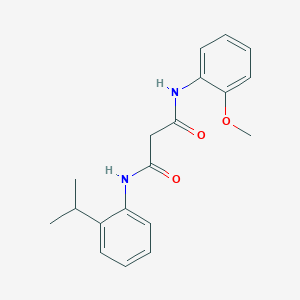 molecular formula C19H22N2O3 B4620841 N-(2-methoxyphenyl)-N'-[2-(propan-2-yl)phenyl]propanediamide 