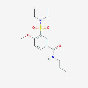 molecular formula C16H26N2O4S B4620882 N-butyl-3-(diethylsulfamoyl)-4-methoxybenzamide 