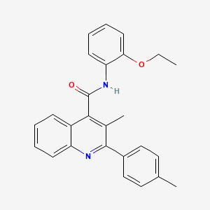 molecular formula C26H24N2O2 B4620886 N-(2-ethoxyphenyl)-3-methyl-2-(4-methylphenyl)quinoline-4-carboxamide 