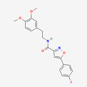 molecular formula C20H19FN2O4 B4621171 N-[2-(3,4-dimethoxyphenyl)ethyl]-5-(4-fluorophenyl)-3-isoxazolecarboxamide 