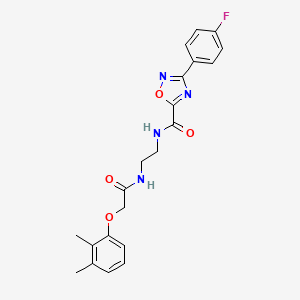 molecular formula C21H21FN4O4 B4621508 N~5~-(2-{[2-(2,3-dimethylphenoxy)acetyl]amino}ethyl)-3-(4-fluorophenyl)-1,2,4-oxadiazole-5-carboxamide 