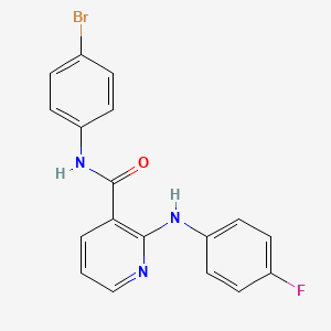 molecular formula C18H13BrFN3O B4621528 N-(4-bromophenyl)-2-(4-fluoroanilino)pyridine-3-carboxamide 