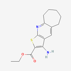 molecular formula C15H18N2O2S B4621882 Ethyl 6-amino-4-thia-2-azatricyclo[7.5.0.03,7]tetradeca-1,3(7),5,8-tetraene-5-carboxylate 