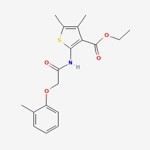 molecular formula C18H21NO4S B4621900 Ethyl 4,5-dimethyl-2-{[(2-methylphenoxy)acetyl]amino}thiophene-3-carboxylate 