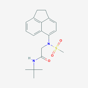 molecular formula C19H24N2O3S B4622069 N-tert-butyl-2-[1,2-dihydroacenaphthylen-5-yl(methylsulfonyl)amino]acetamide 