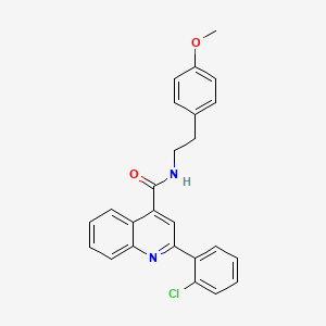 molecular formula C25H21ClN2O2 B4622149 2-(2-chlorophenyl)-N-[2-(4-methoxyphenyl)ethyl]quinoline-4-carboxamide 