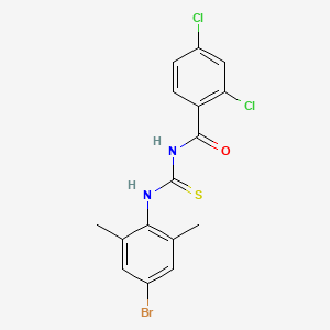 molecular formula C16H13BrCl2N2OS B4622490 N-[(4-bromo-2,6-dimethylphenyl)carbamothioyl]-2,4-dichlorobenzamide 