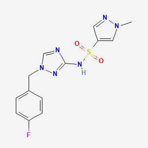 molecular formula C13H13FN6O2S B4622578 N~4~-[1-(4-FLUOROBENZYL)-1H-1,2,4-TRIAZOL-3-YL]-1-METHYL-1H-PYRAZOLE-4-SULFONAMIDE 