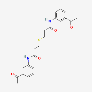 molecular formula C22H24N2O4S B4622859 N-(3-ACETYLPHENYL)-3-({2-[(3-ACETYLPHENYL)CARBAMOYL]ETHYL}SULFANYL)PROPANAMIDE 