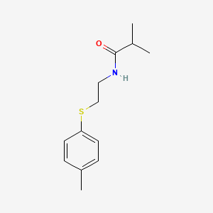 molecular formula C13H19NOS B4623045 2-methyl-N-{2-[(4-methylphenyl)sulfanyl]ethyl}propanamide 