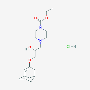 molecular formula C20H35ClN2O4 B4623050 Ethyl 4-[3-(adamantan-1-yloxy)-2-hydroxypropyl]piperazine-1-carboxylate hydrochloride 