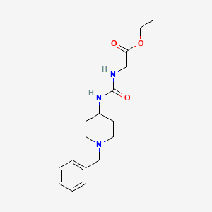 molecular formula C17H25N3O3 B4623080 ETHYL 2-({[(1-BENZYL-4-PIPERIDYL)AMINO]CARBONYL}AMINO)ACETATE 