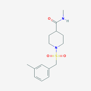 molecular formula C15H22N2O3S B4623248 N-METHYL-1-[(3-METHYLPHENYL)METHANESULFONYL]PIPERIDINE-4-CARBOXAMIDE 