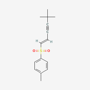 molecular formula C15H18O2S B4623285 1-[(E)-5,5-dimethylhex-1-en-3-ynyl]sulfonyl-4-methylbenzene 