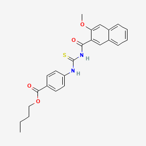 molecular formula C24H24N2O4S B4623286 Butyl 4-({[(3-methoxynaphthalen-2-yl)carbonyl]carbamothioyl}amino)benzoate 
