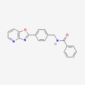 molecular formula C20H15N3O2 B4623496 N-[4-([1,3]oxazolo[4,5-b]pyridin-2-yl)benzyl]benzamide 